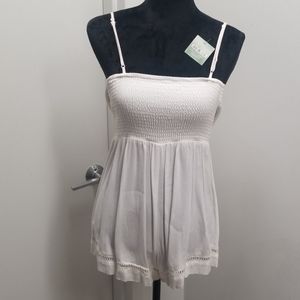 SeaFolly White Tie Front Beach Playsuit Romper/Jum